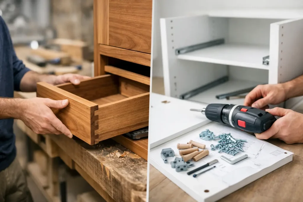 Custom Joinery vs Flatpack Cabinets for Your Home